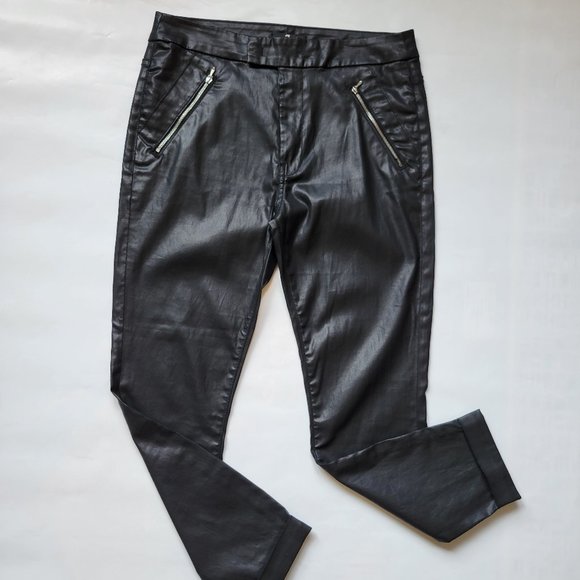 7 (SEVEN) FOR ALL MANKIND COATED PANTS WITH ZIPPER POCKETS SIZE 27 - Picture 9 of 10